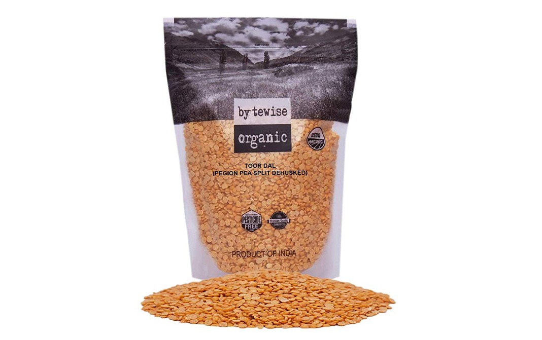 Bytewise Organic Toor Dal (Pegion Pea Split Dehusked)  Pack  500 grams